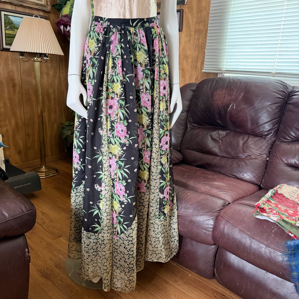 French Connection Boho Flowy Floral Maxi Skirt